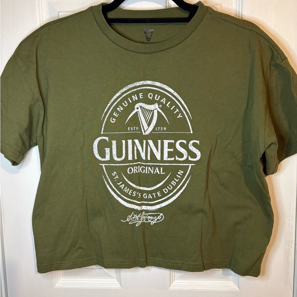 Guinness Olive T-Shirt with Black Logo
